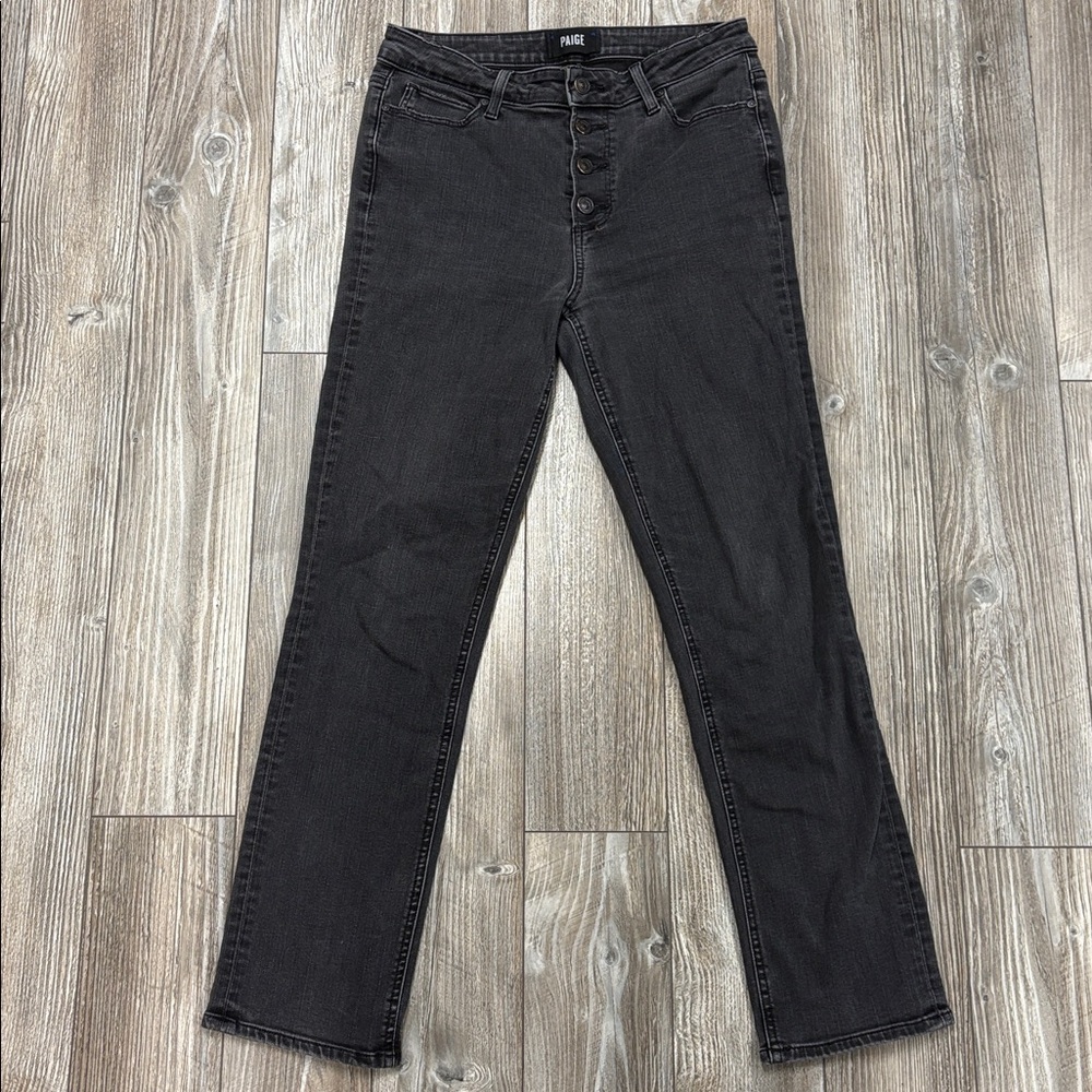 PAIGE Hoxton Slim Charcoal Denim Jeans
